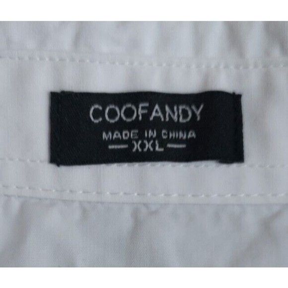 Mens Coofandy White W/Black Embroidery LS Western Cowboy Rodeo Shirt Size XXL - Picture 4 of 10